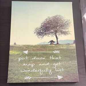 Inspirational Canvas Art with Tree and Quote